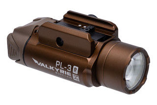 Olight PL-3R Valkyrie 1500 Lumen Weapon Light features a durable tan finish.